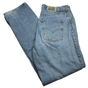 Vintage 90s Grunge Levi's Loose Silver Tab Jeans 100% Cotton USA-Made 34x34